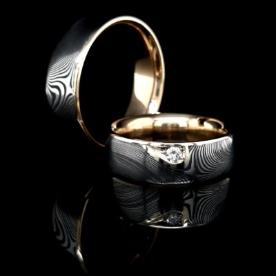 Trauringe-Damaszenerstahl-Gelbgold-400x400